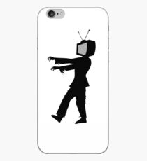 Zombie TV Guy by Chillee Wilson iPhone Case