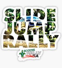 Slide Jump Rally - Colour/White Sticker
