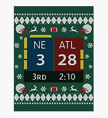 28-3 Historic Comeback New England Patriots Christmas Ugly Sweaters, Tom Brady - TB12 Shirts, Mugs, Phone Cases, Pillows & Greeting cards! Photographic Print