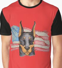 Camiseta gráfica Doberman americano
