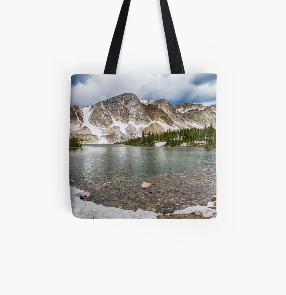 Medicine Bow Lake View All Over Print Tote Bag