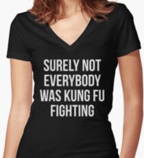 sicherlich nicht sicher nicht jeder kung fu Shirt mit V-Ausschnitt