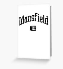 Mansfield Texas TX Vintage Style Faded Tee from Hometown Tees Greeting Card