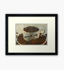 tasse de cafe' Framed Print