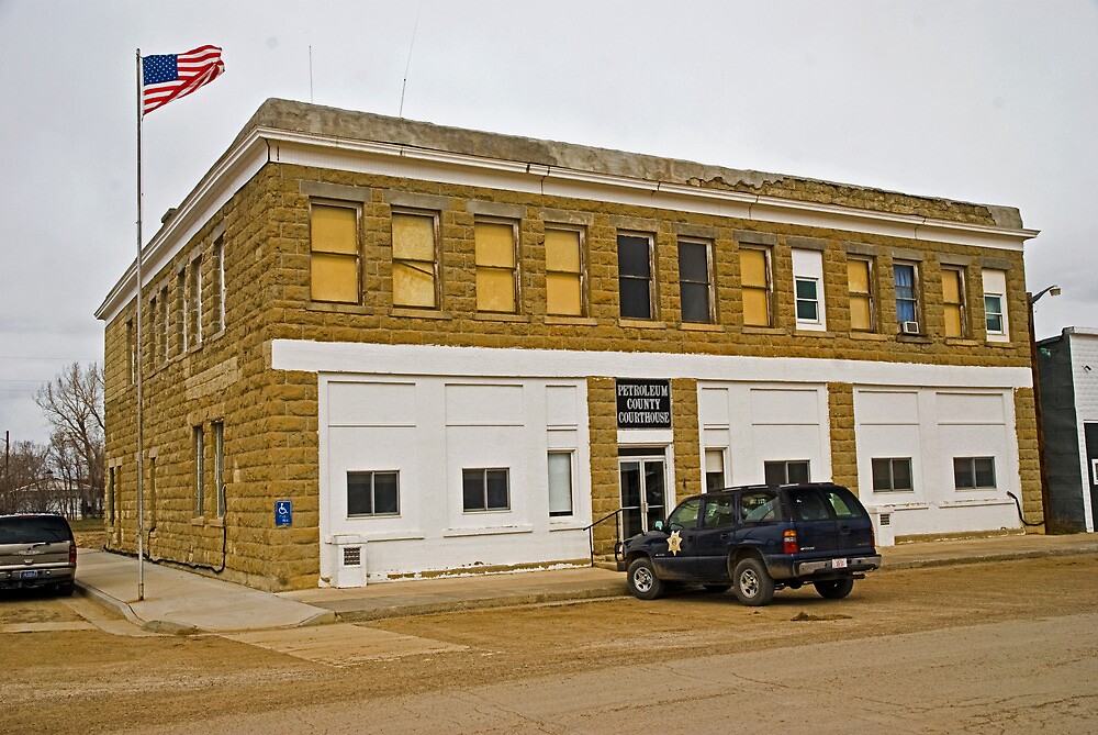 "Petroleum County (Montana) Court House" by Bryan Spellman Redbubble