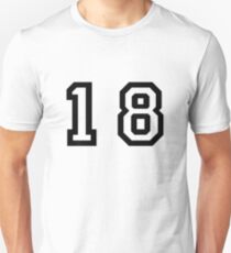 Nummer achtzehn Unisex T-Shirt