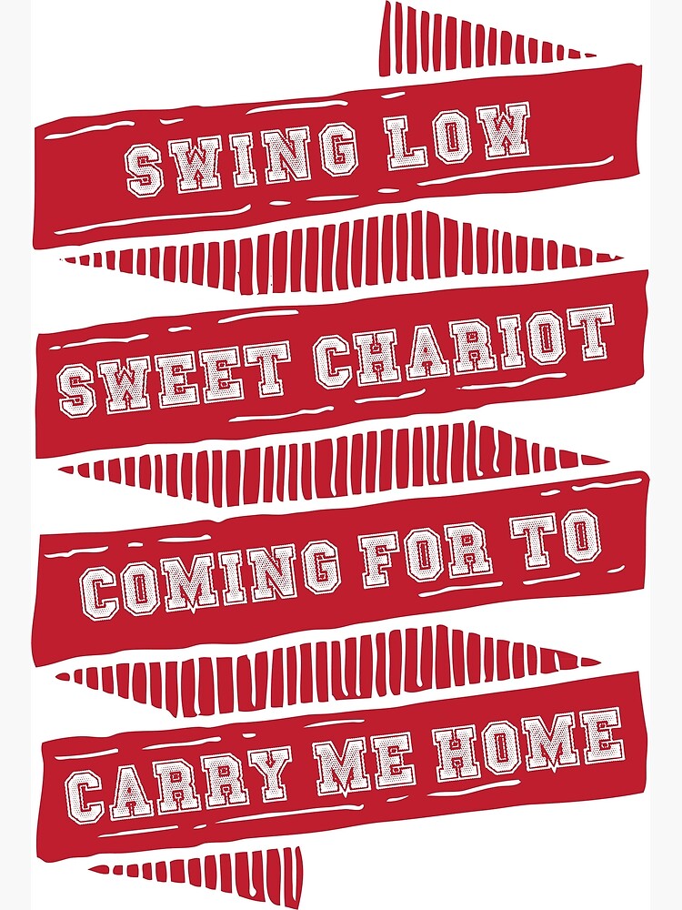 Rugby England Swing Low Sweet Chariot Banner Poster