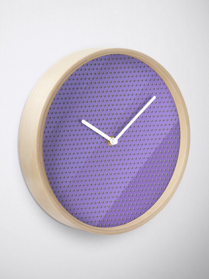 Alternate view of Shakespeare Pattern with Stripes Clock