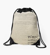 Hamlet: Words, Words, Words Drawstring Bag