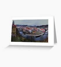Cesky Krumlov panorama Greeting Card