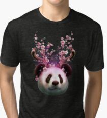 PANDA HORNS UP Tri-blend T-Shirt