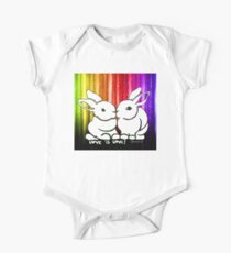 Love is Love Rabbits One Piece - Short Sleeve