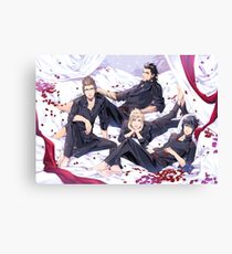 Chocobros with rose petals Canvas Print