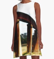 Murray Bridge Curved Railway A-Line Dress