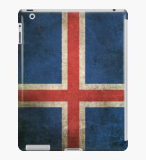Alte und getragene beunruhigte Weinlese-Flagge von Island iPad-Hülle & Klebefolie