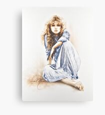"Hippy Girl" Painting in Oils Canvas Print