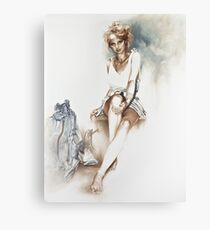 "Relaxed" Painting in Oils Canvas Print