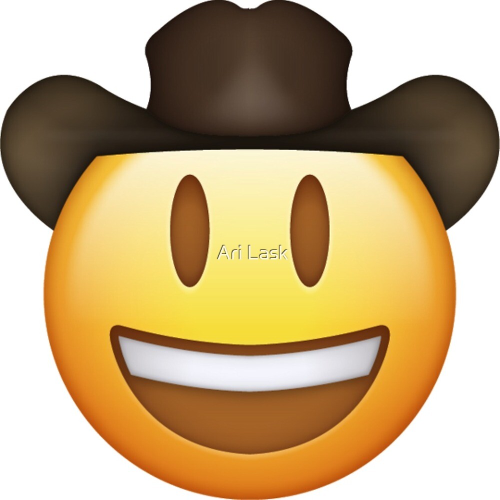 "Emoji with cowboy hat" by arpitalasker Redbubble