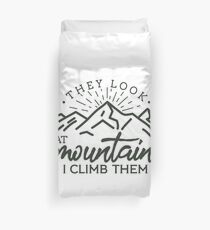 I climb Mountains - Klettern, Boulder, Bergsteigen Bettbezug