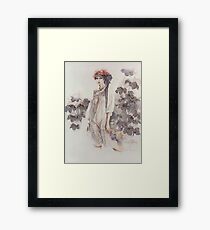 "Red Wildcat" Oil on Canvas Framed Print