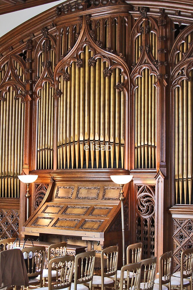 "Antique Pipe Organ" by elisab Redbubble