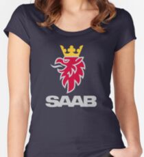 Saab logo products Women's Fitted Scoop T-Shirt