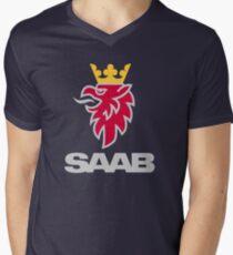 Saab logo products Men's V-Neck T-Shirt