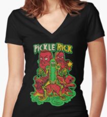 Pickle Rick Shirt mit V-Ausschnitt
