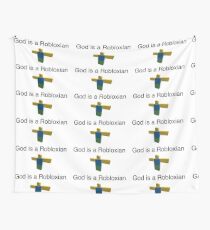 God Is A Robloxian Tapestry By Chlorivera Redbubble - roblox and i oof tshirt scarf by korbyshrok redbubble
