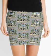 Slide Jump Rally - Colour/Grey Mini Skirt