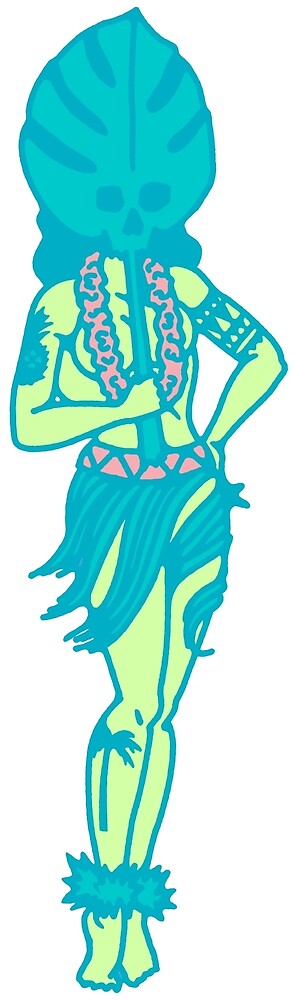 Hula Girl Pinup Tattoo By Jamesshannon Redbubble 2619