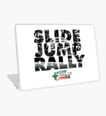 Slide Jump Rally - Black & White/White Laptop Skin