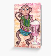 Monkey's Milkshake - mmmm! Grußkarte