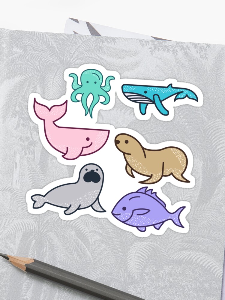 Kawaii Cute Cartoon Sea Animals