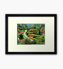 Butchart Gardens BC, Canada in the Fall Framed Print