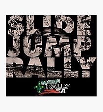 Slide Jump Rally - Black Photographic Print