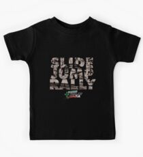 Slide Jump Rally - Black Kids Tee