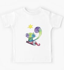 Wunderliche Katze Kinder T-Shirt