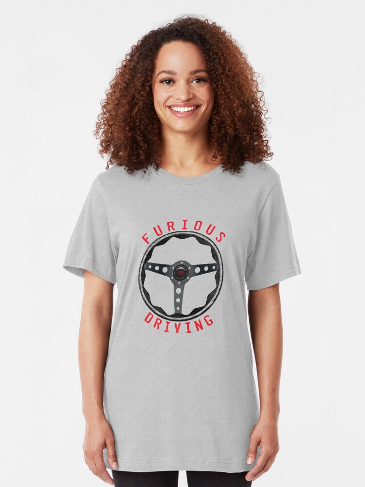 Alternate view of Large Furious Driving logo: Fix it. Drive it. Fix it some more. Slim Fit T-Shirt