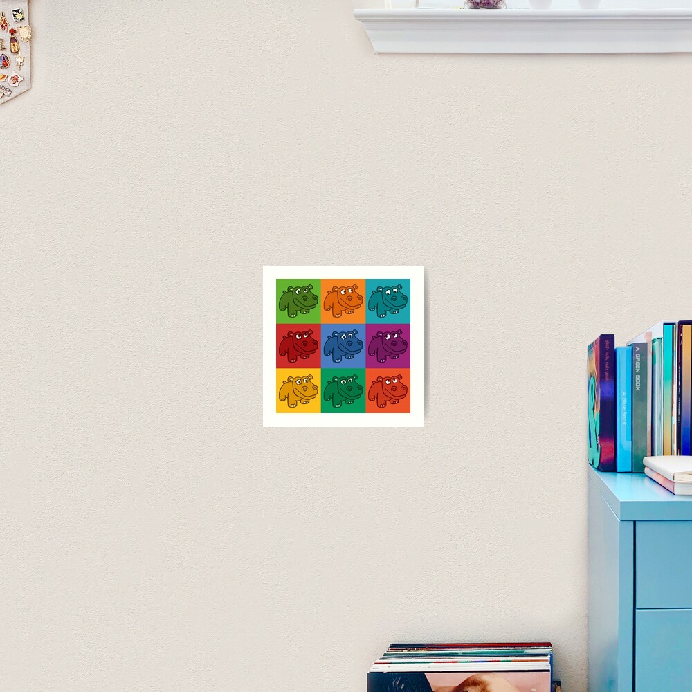 Pop Hippos Art Print