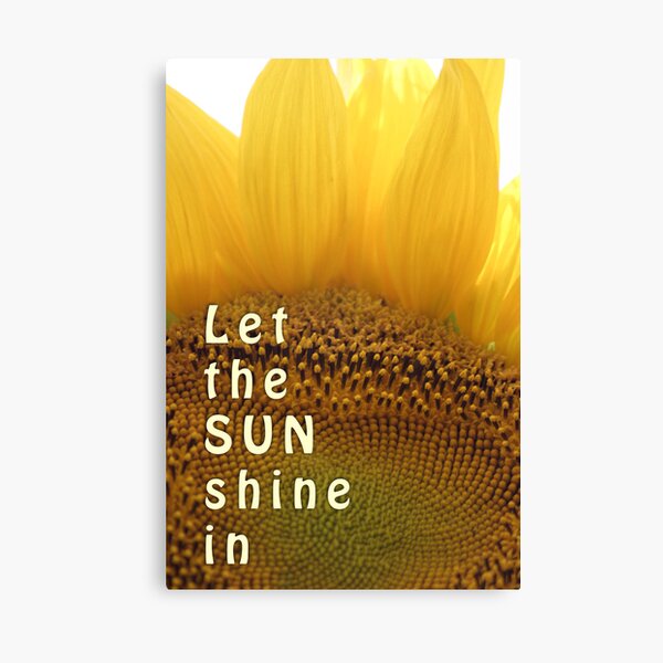 Let the sun shine in (sunflower) Canvas Print