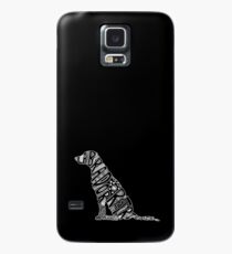 Schwarzes Labrador Retriever-Gekritzel für Hundeliebhaber Hülle & Klebefolie für Samsung Galaxy