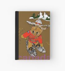 Moose with Snow Shoes Hardcover Journal