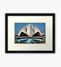 The expressionistic Lotus temple Framed Print