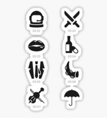 Umbrella Kids Icons Sticker