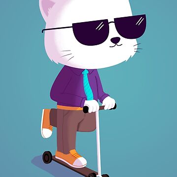 Artwork thumbnail, Scooter Cat by cartoonbeing
