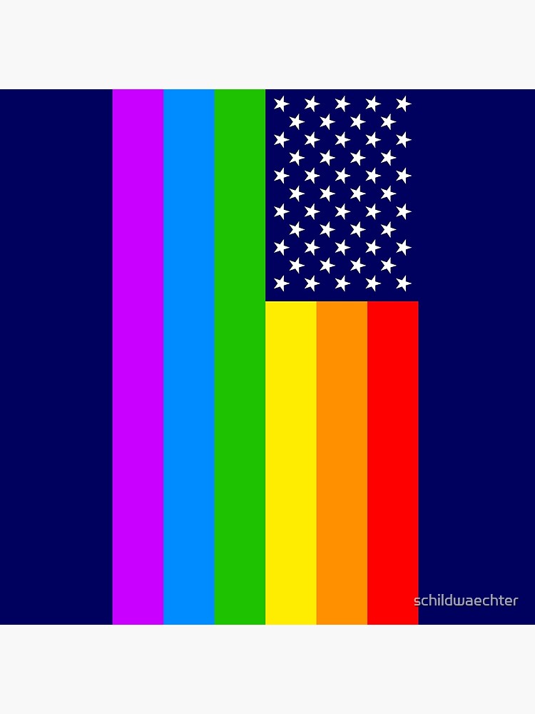 Gay USA Rainbow Flag - American LGBT Stars and Stripes von schildwaechter