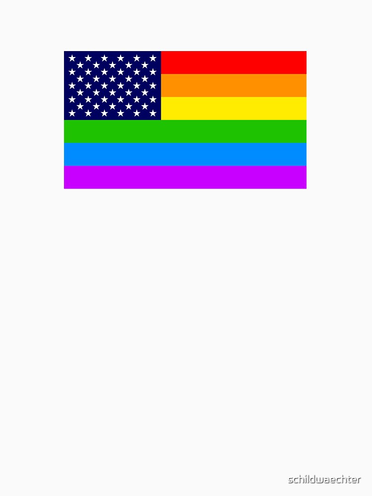 Gay USA Rainbow Flag - American LGBT Stars and Stripes von schildwaechter