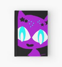 Purple kitten vetor art Hardcover Journal