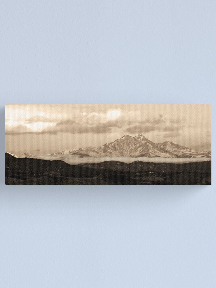 Alternate view of Meeker - Longs Peak - Sepia Panorama Canvas Print